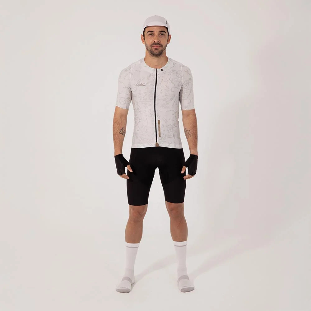 CAMISA CICLISMO MANGA CORTA CLASSIC PARTS PERLA PARA HOMBRE