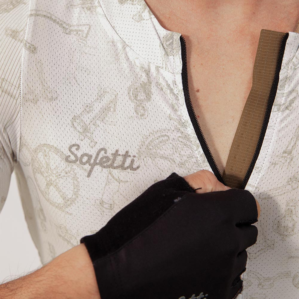 CAMISA CICLISMO MANGA CORTA CLASSIC PARTS PERLA PARA HOMBRE