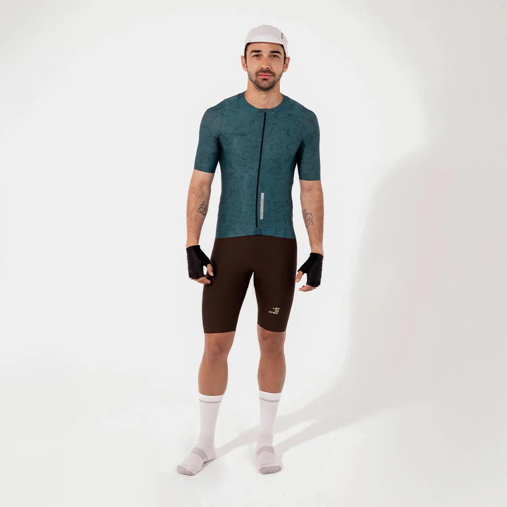 CAMISA CICLISMO MANGA CORTA CLASSIC PARTS ESMERALDA PARA HOMBRE