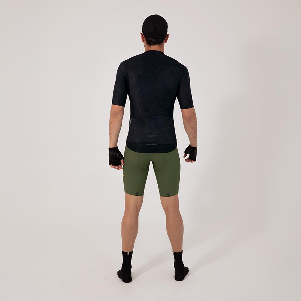 CAMISA CICLISMO MANGA CORTA ESSENTIAL BLACK PARA HOMBRE