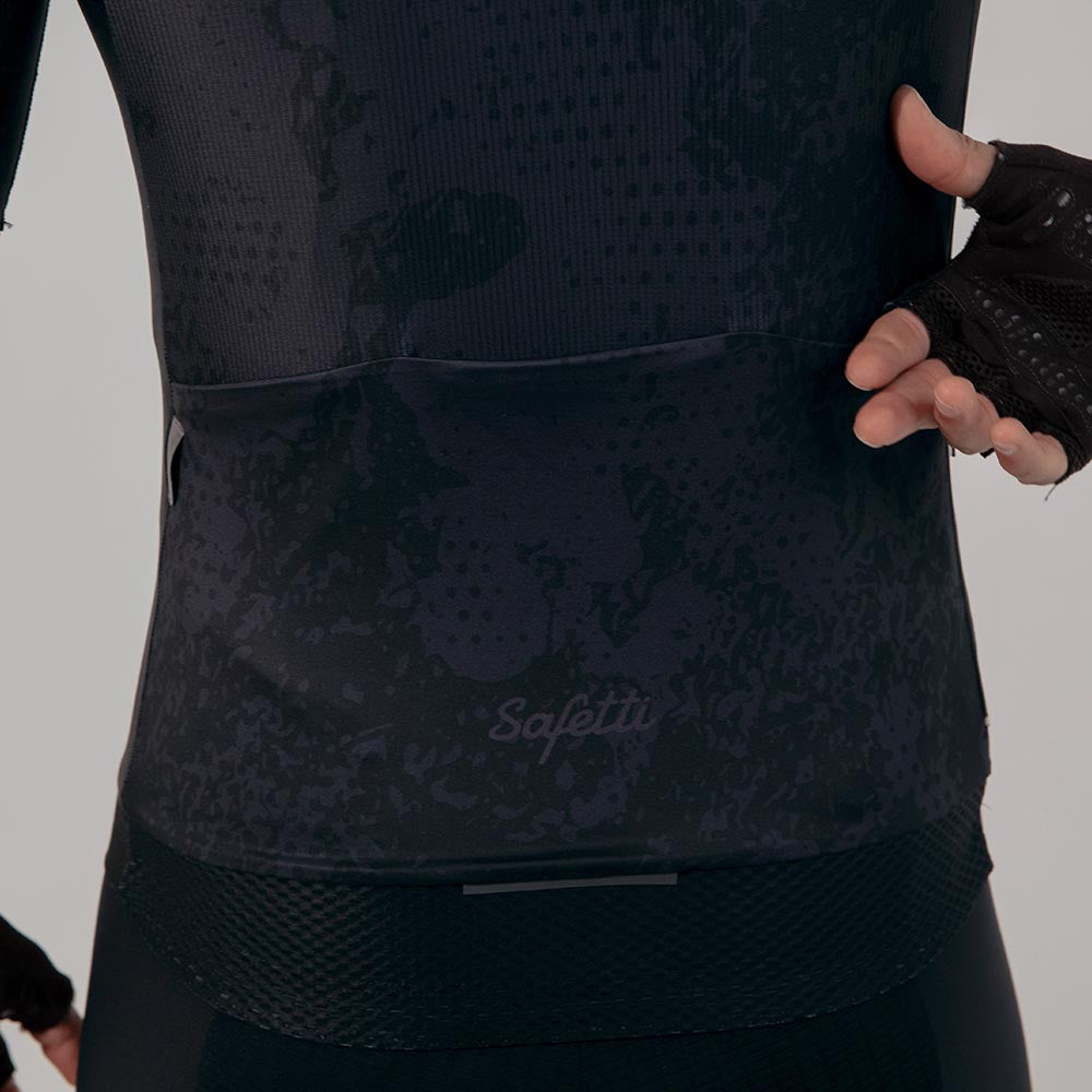 CAMISA CICLISMO MANGA CORTA ESSENTIAL BLACK PARA HOMBRE