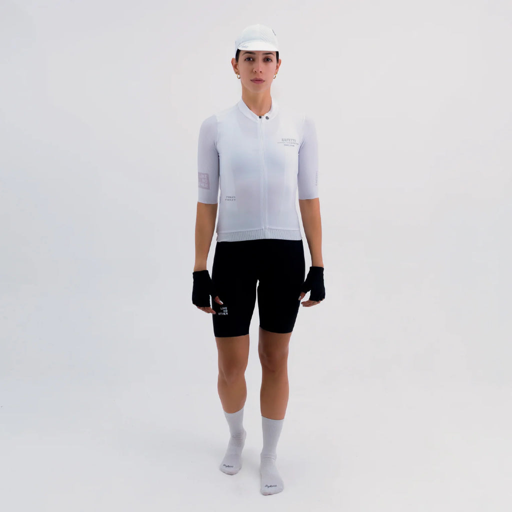Women’s Latitude White Short-Sleeve Cycling Jersey