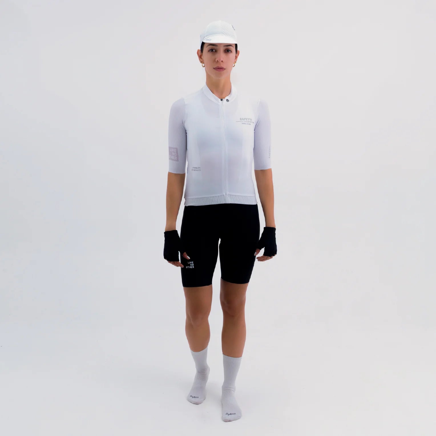 CAMISA CICLISMO MANGA CORTA LATITUDE BLANCA PARA MUJER