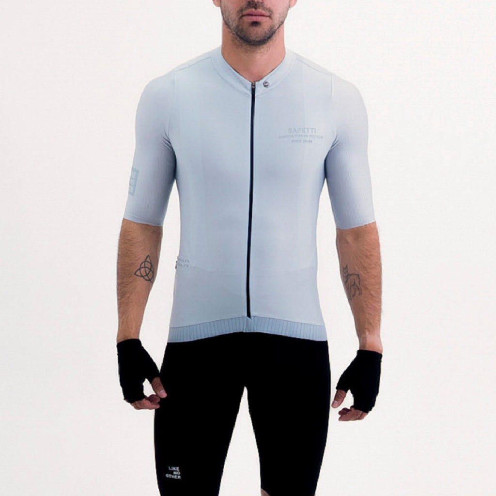 Men’s Latitude Grey Short-Sleeve Cycling Jersey