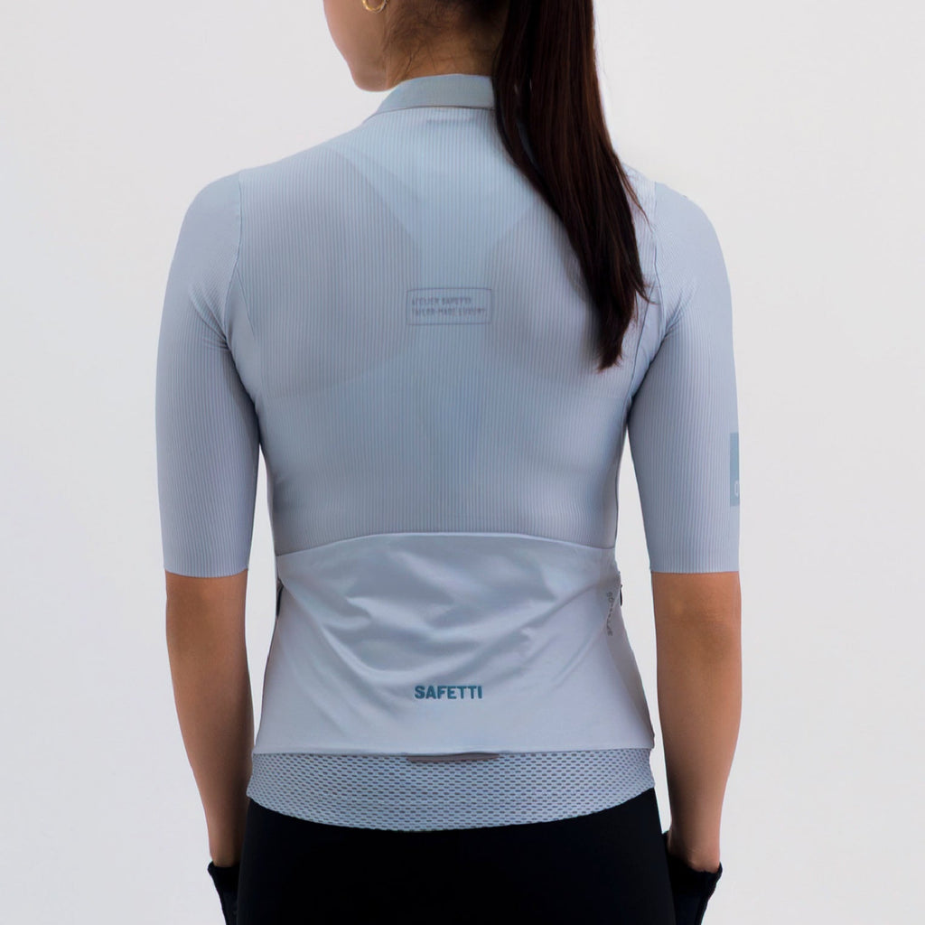 Women’s Latitude Grey Short-Sleeve Cycling Jersey