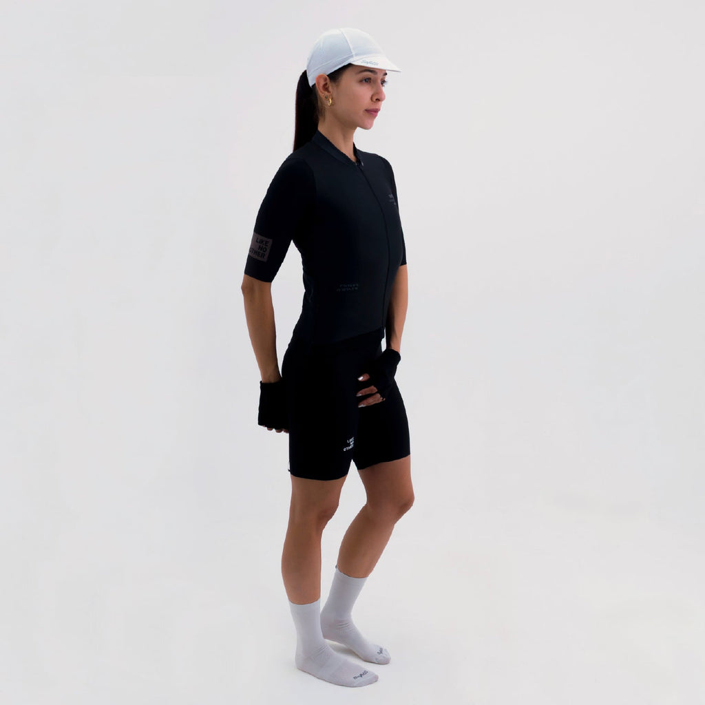 CAMISA CICLISMO MANGA CORTA LEGGERO NERO PARA MUJER