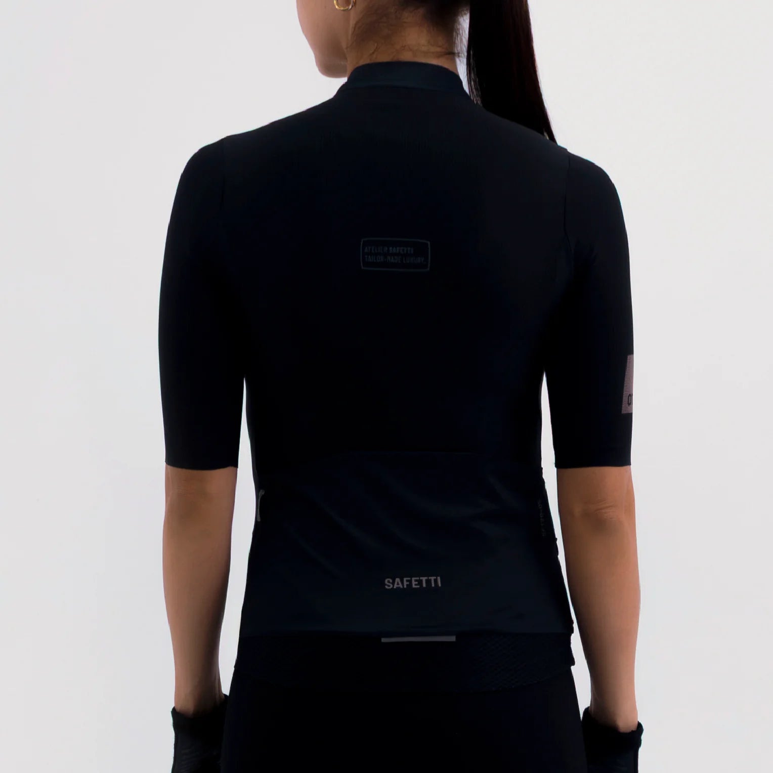 CAMISA CICLISMO MANGA CORTA LEGGERO NERO PARA MUJER