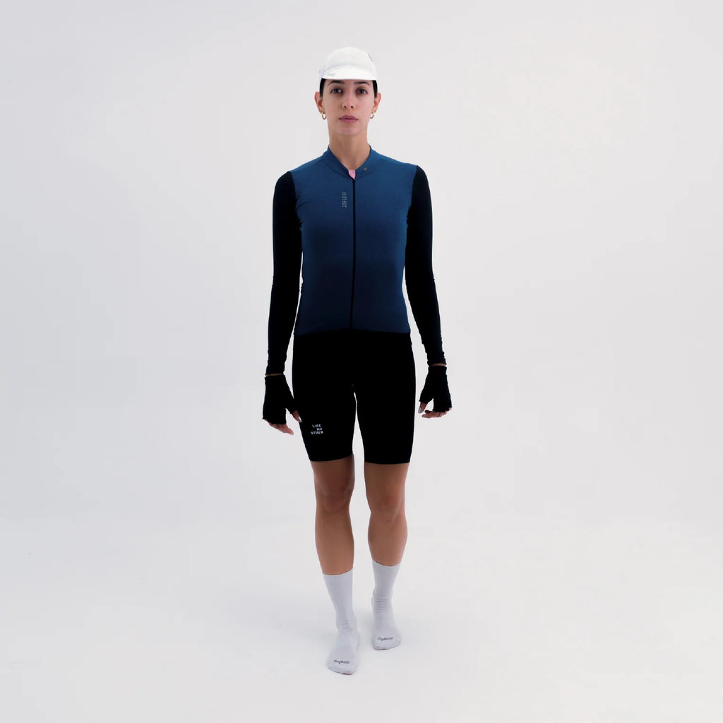 CAMISA CICLISMO MANGA LARGA CLIMATE AZUL PARA MUJER