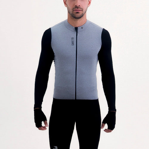 Men’s Climate Grey Long-Sleeve Cycling Jersey