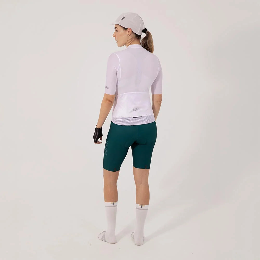 CAMISA CICLISMO MANGA CORTA ESSENTIAL WHITE PARA MUJER