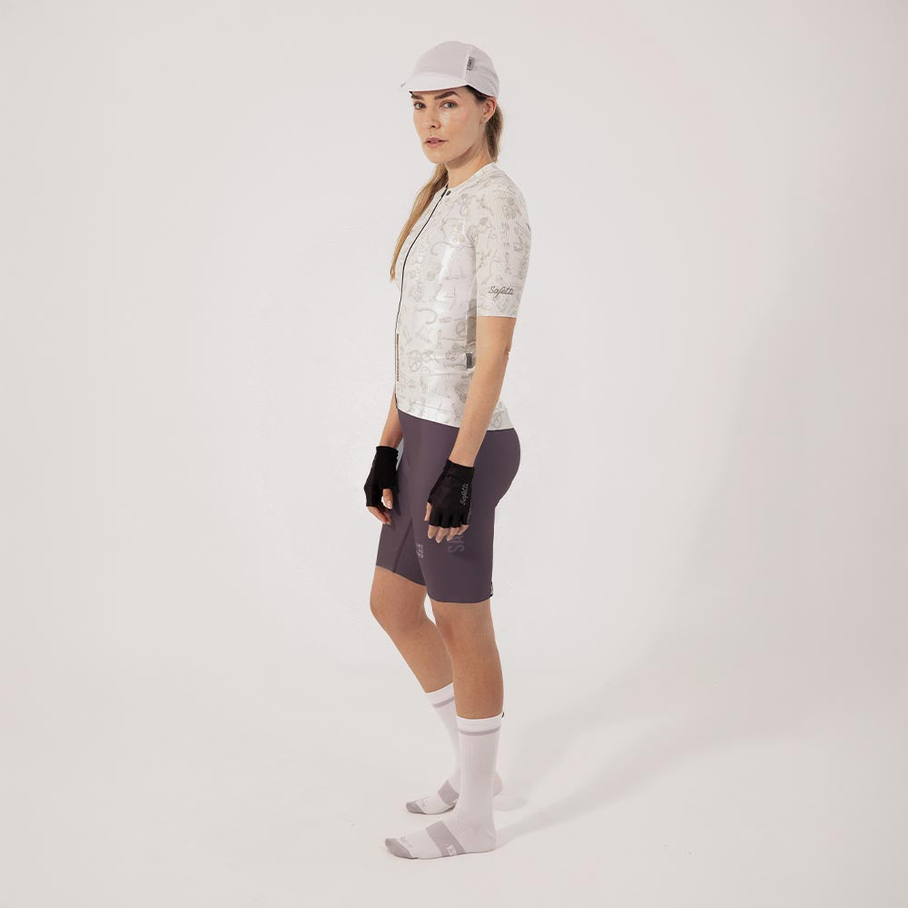 CAMISA CICLISMO MANGA CORTA CLASSIC PARTS PERLA PARA MUJER