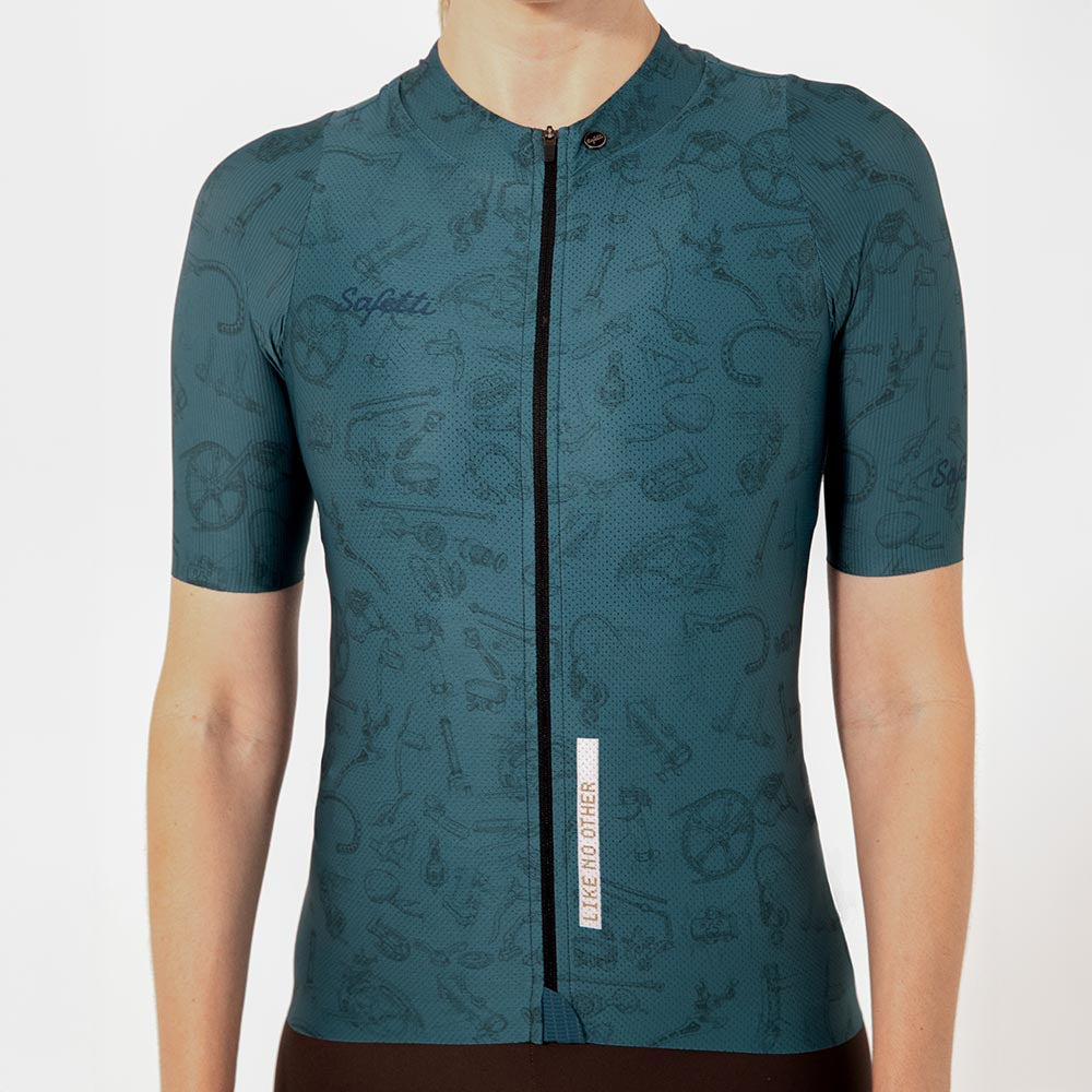 CAMISA CICLISMO MANGA CORTA CLASSIC PARTS ESMERALDA PARA MUJER