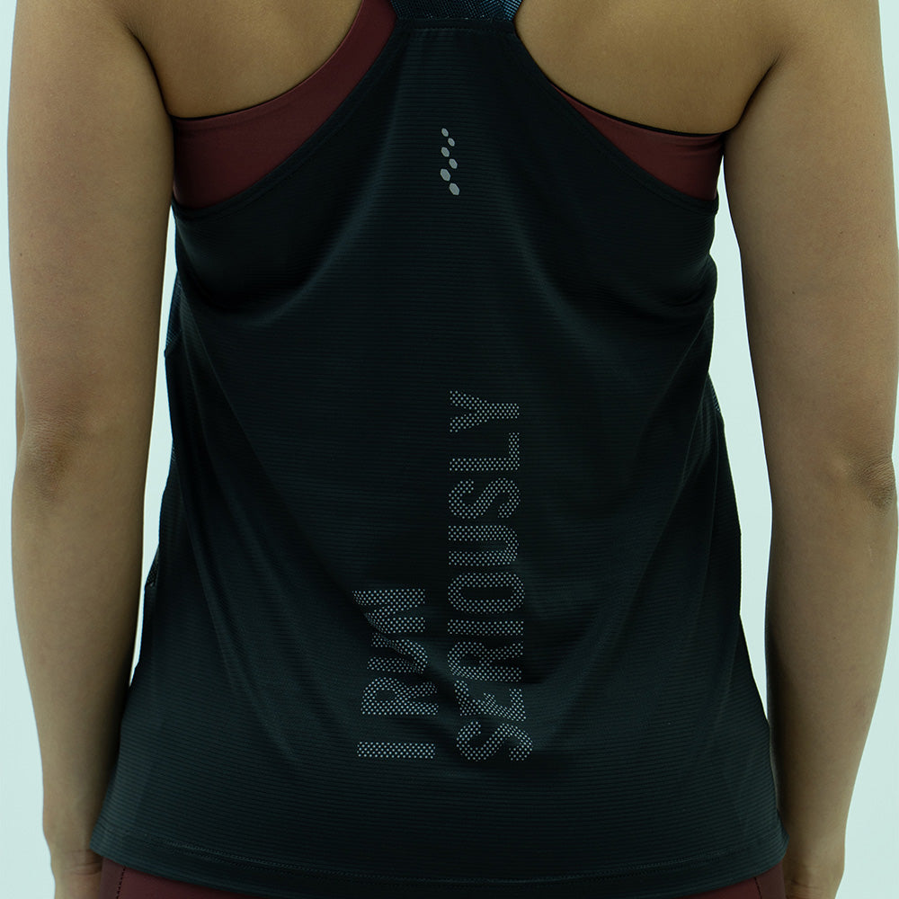 CAMISETA  RUNNING MANGA SISA STROBE NEGRO PARA MUJER