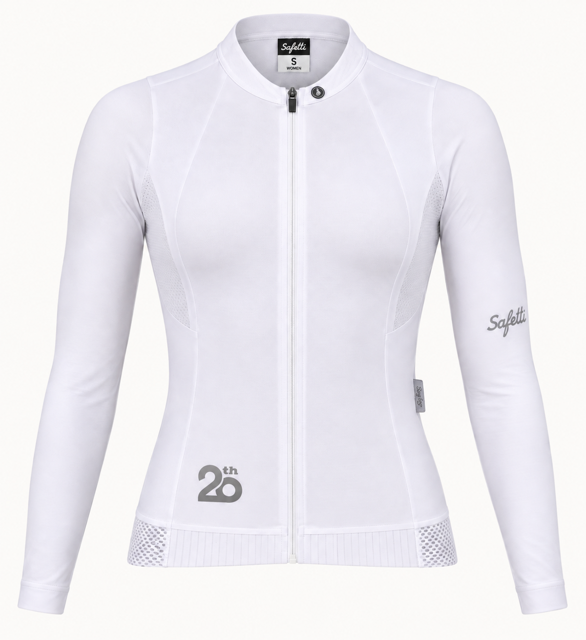 Women’s Essential White Long-Sleeve Cycling Jersey