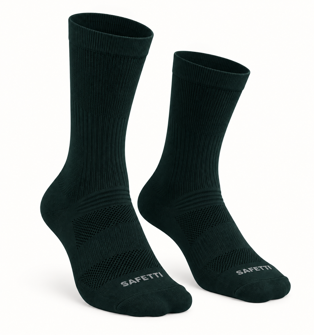 Unisex Pine Green 8" Elastic-Cuff Running Socks