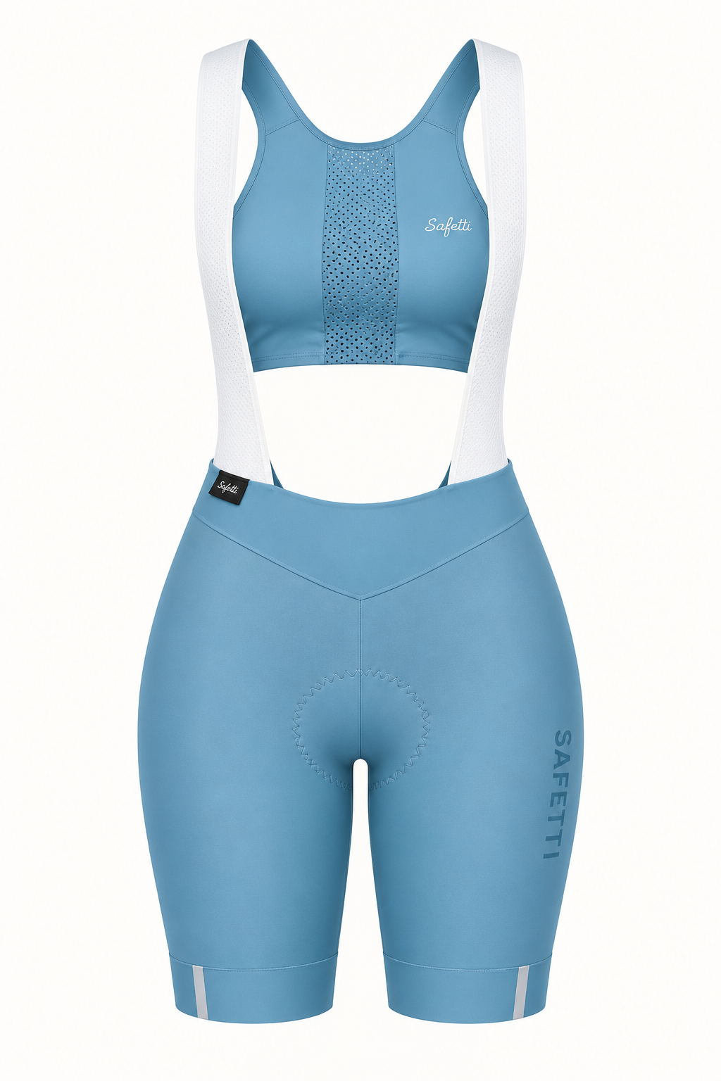 Women’s Girona Colors Dusty Blue Cycling Bib Shorts – New