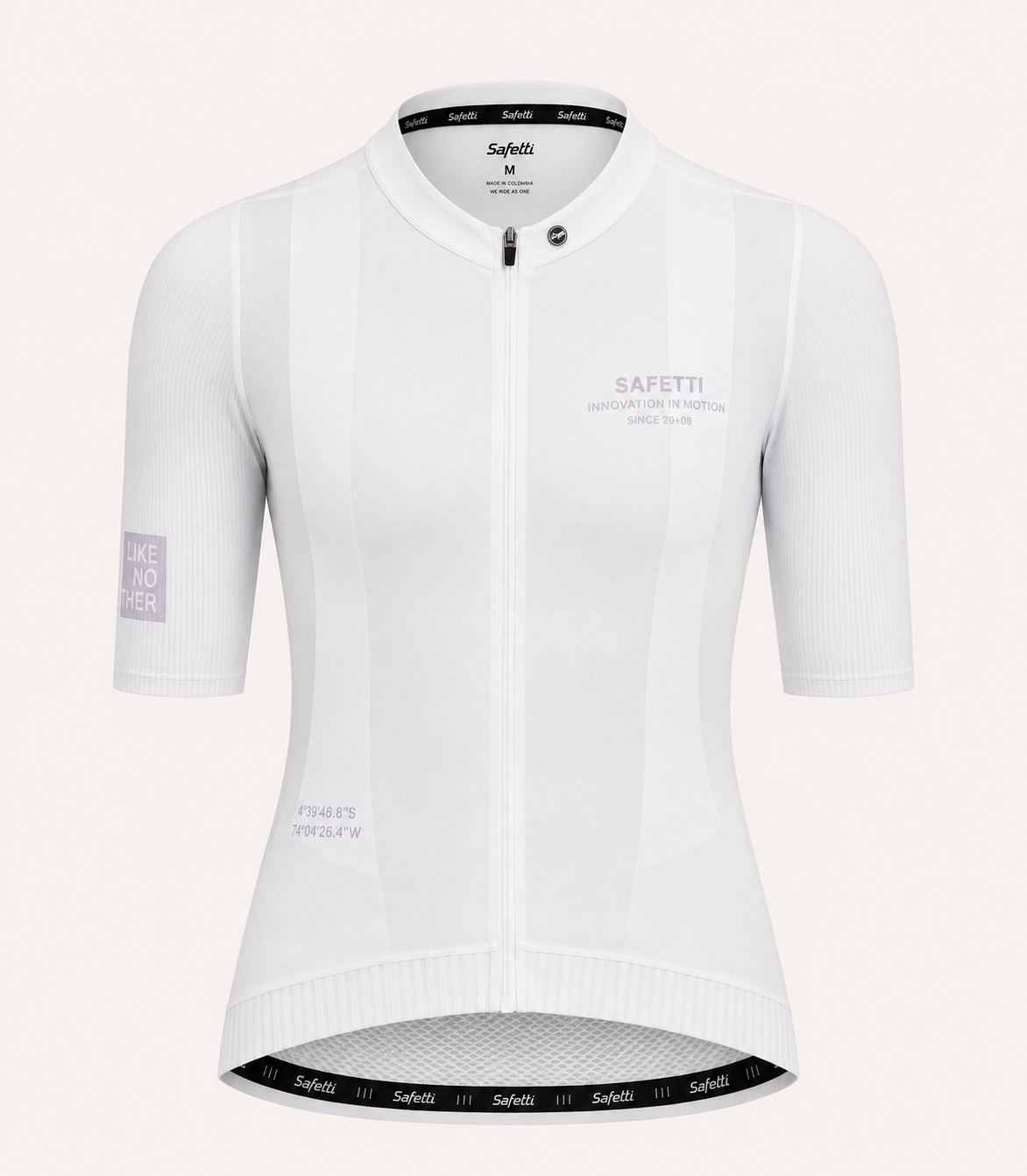 Men’s Latitude White Short-Sleeve Cycling Jersey
