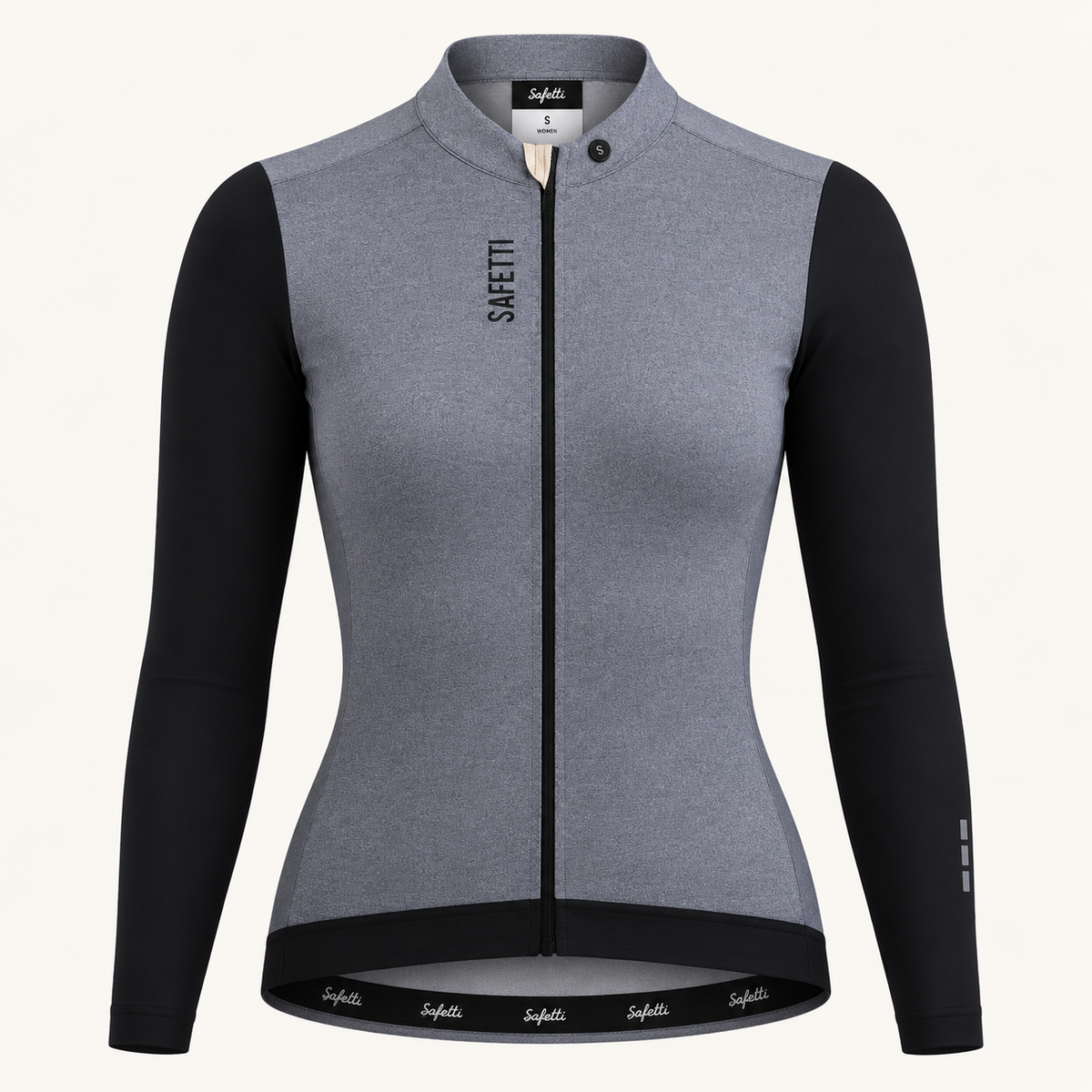Women’s Climate Grey Long-Sleeve Cycling Jersey