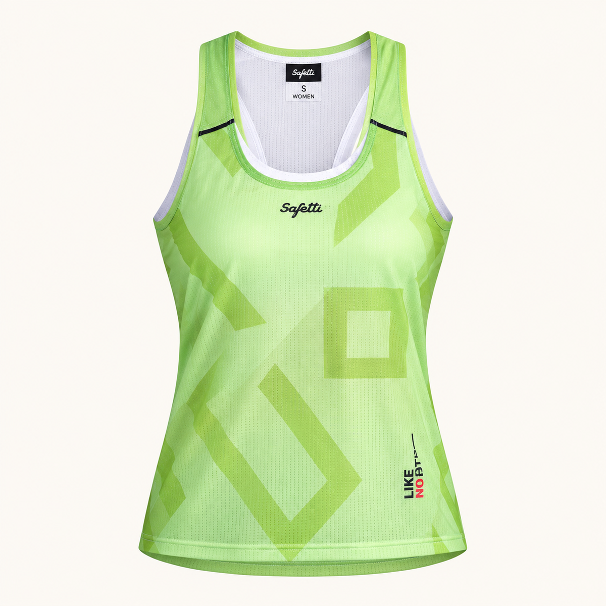 Women’s Engraved Yellow Sleeveless Running Tank
