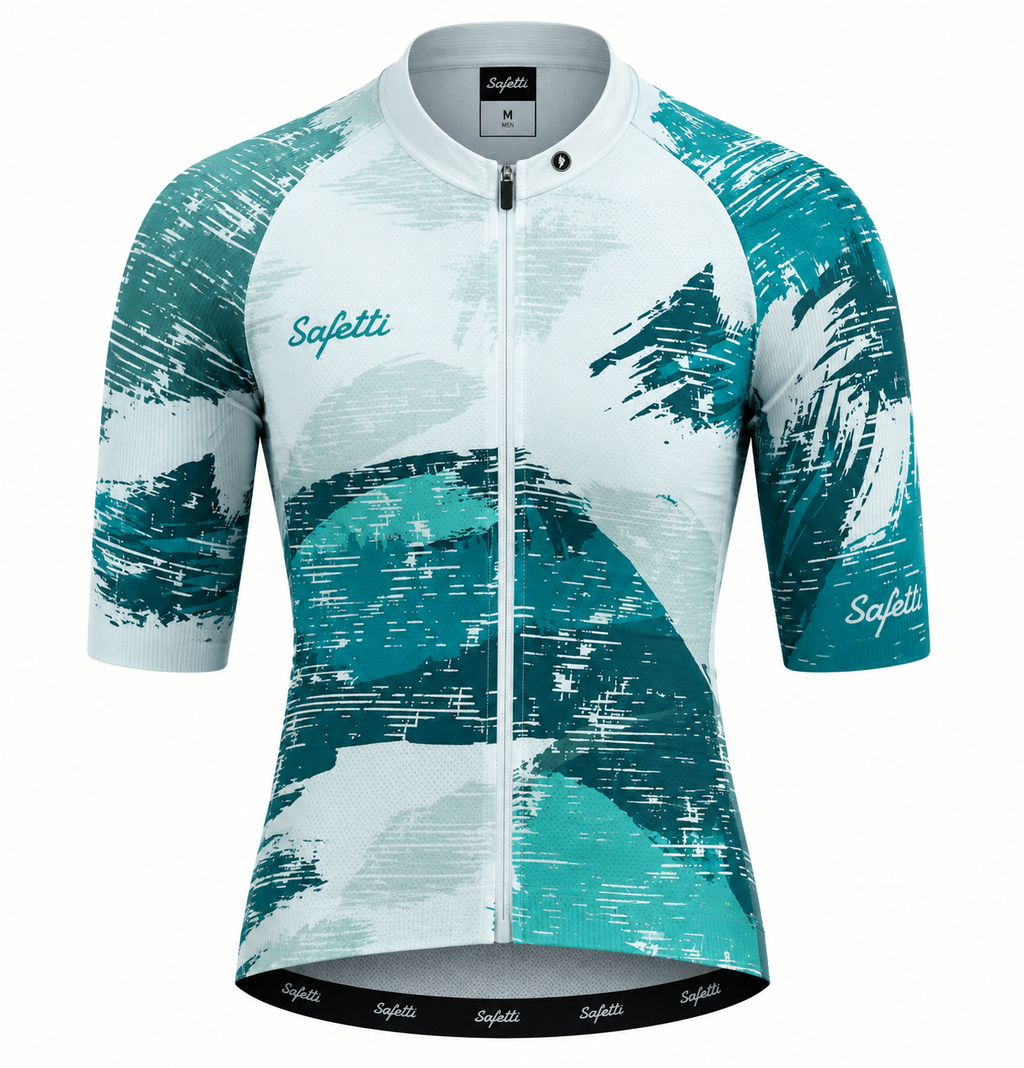Men’s Swipe White Short-Sleeve Cycling Jersey