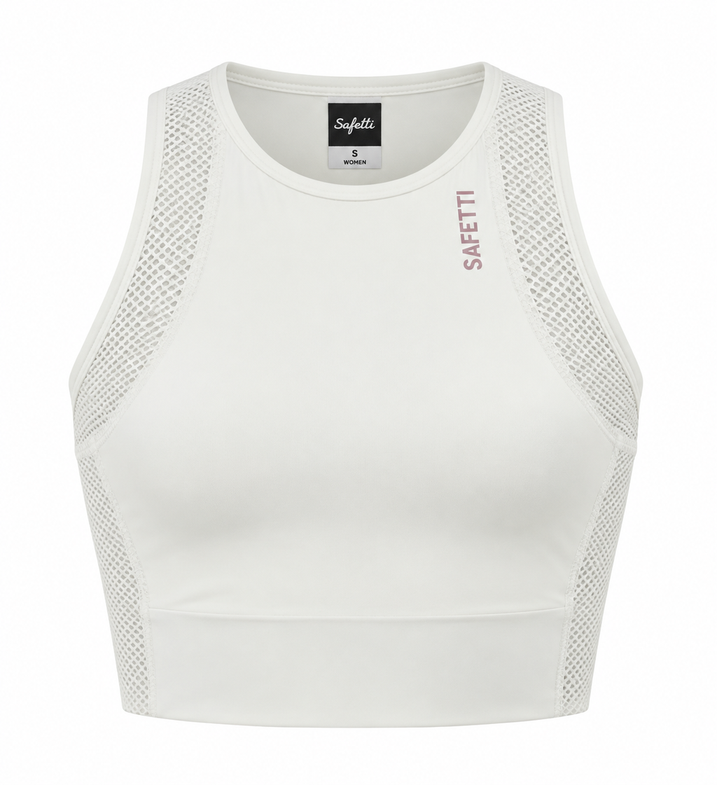 Women’s Ivory Running/Padel Pocket Sports Bra