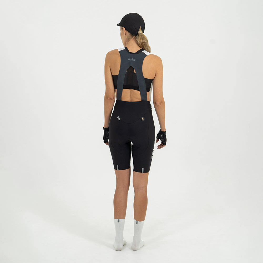 PANTALONETA CICLISMO CON CARGADERAS GIRONA NERO 2.0 PARA MUJER